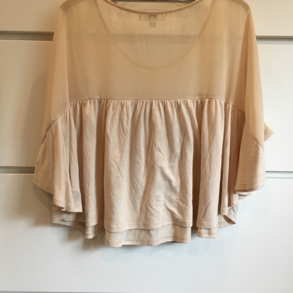 Ya Los Angeles cream flowy top